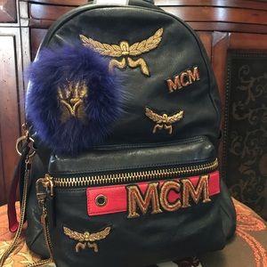 MCM NWT AUTHENTIC Black Leather backpack